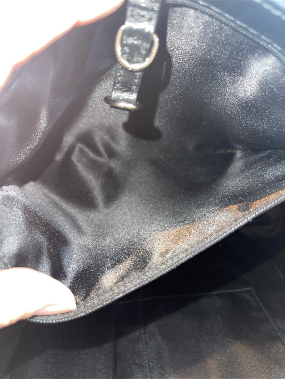 Coach F0767-11099 Signature Tote Black Jacquard Silver Metallic Shoulder Bag - Picture 10 of 11